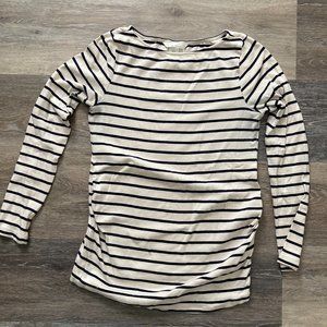 H&M MAMA Striped Maternity Long Sleeved Top Size M